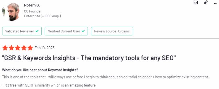 Keyword Insights es una intuitiva herramienta SEO impulsada por IA para la planificación de contenidos empresariales que permite generar palabras clave con una simple consulta y agruparlas automáticamente mediante el Procesamiento del Lenguaje Natural (PLN).