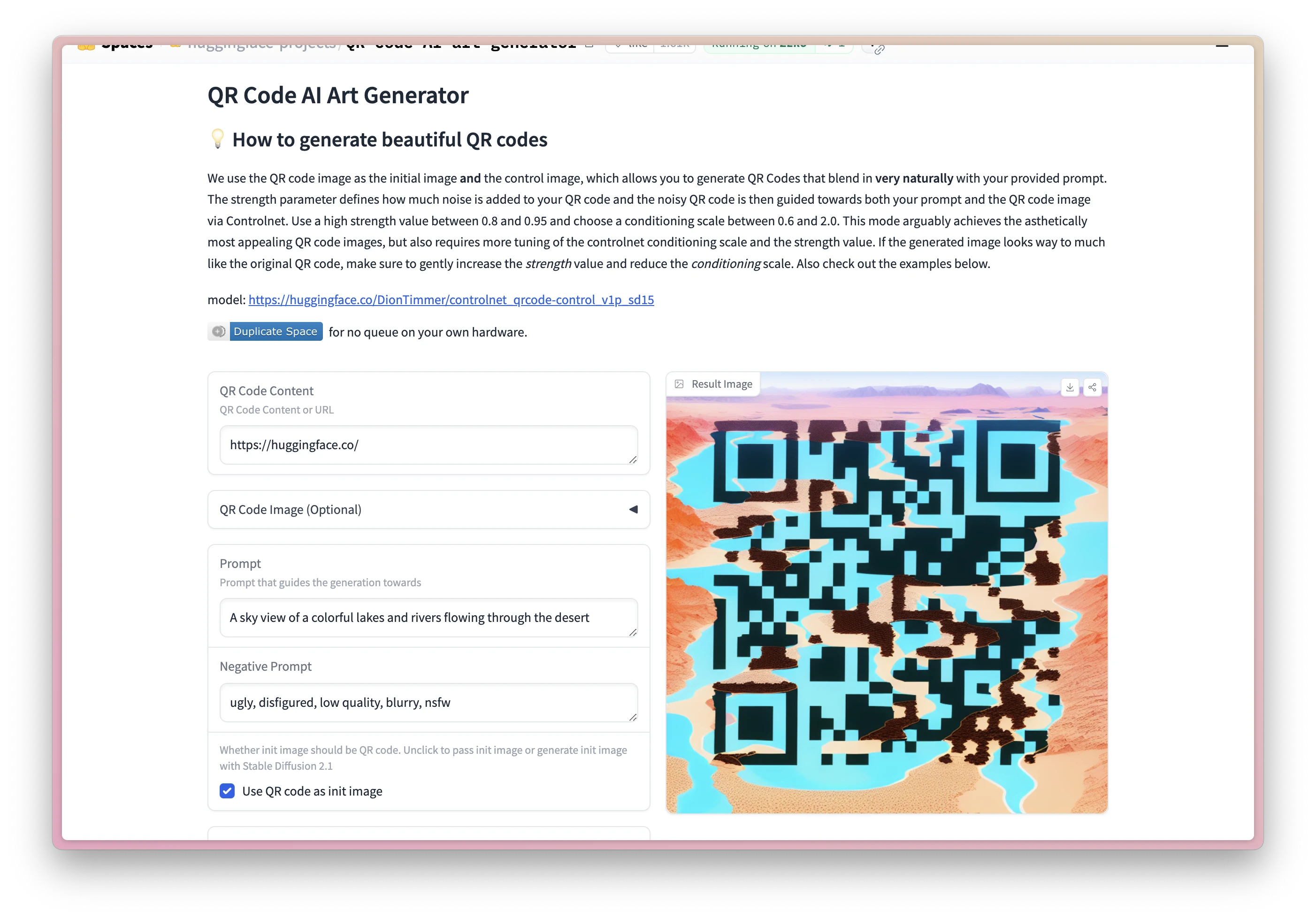 Générateur de code QR AI