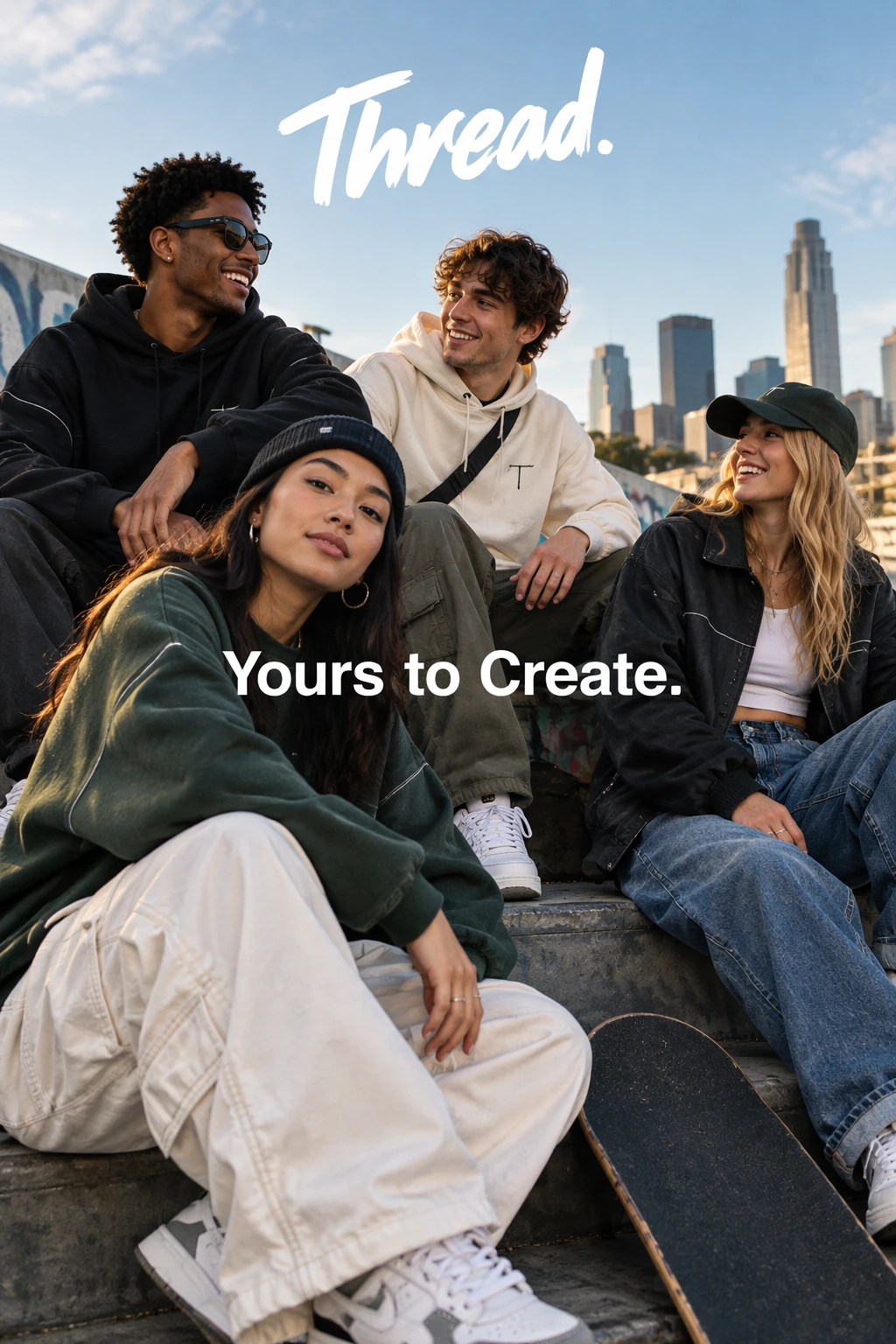 Exemplo de anúncio oficial de streetwear do Thread OpenAI gerado por GPT Image 2.5 Flare