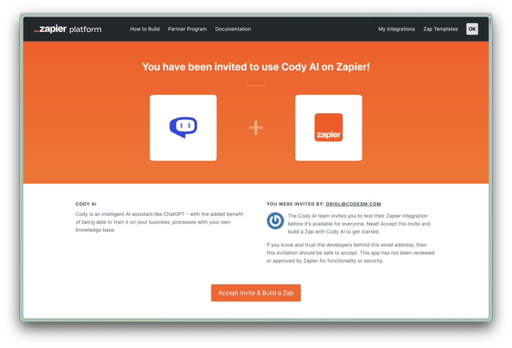 Boost your LinkedIn posts with AI using Cody and Zapier - Invitation