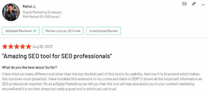 O número um desta lista é o SurferSEO - uma ferramenta de IA para SEO nas empresas que analisa os sítios Web com melhor classificação para as palavras-chave que escolher e oferece recomendações específicas na página.