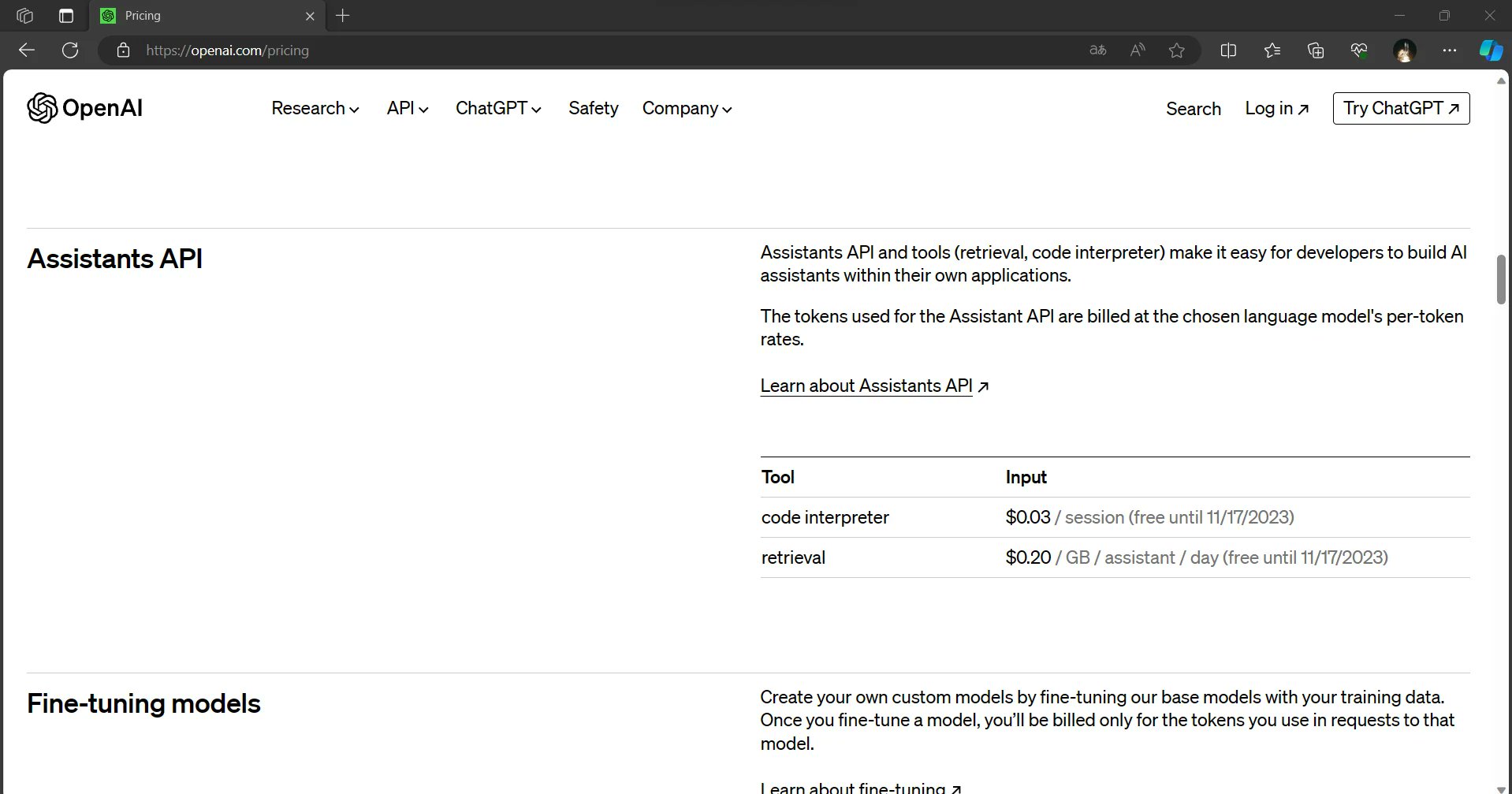 OpenAIの開発日の価格がリーク 128kコンテキストのgpt-4ターボ