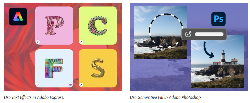 abonnements multiples adobe firefly generative ai crédits